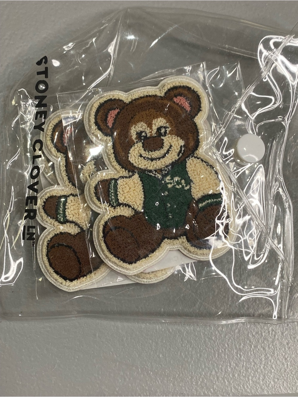 Stoney Clover Lane Varsity Teddy Bear Patch Brown & Green